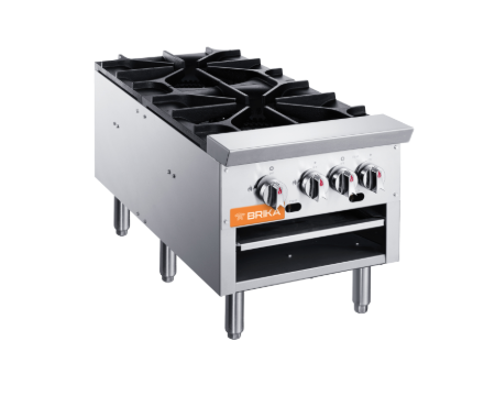 18” 160,000 BTU Double Burner Stock Pot Gas Stock Pot, NG or LP, BSP-18D