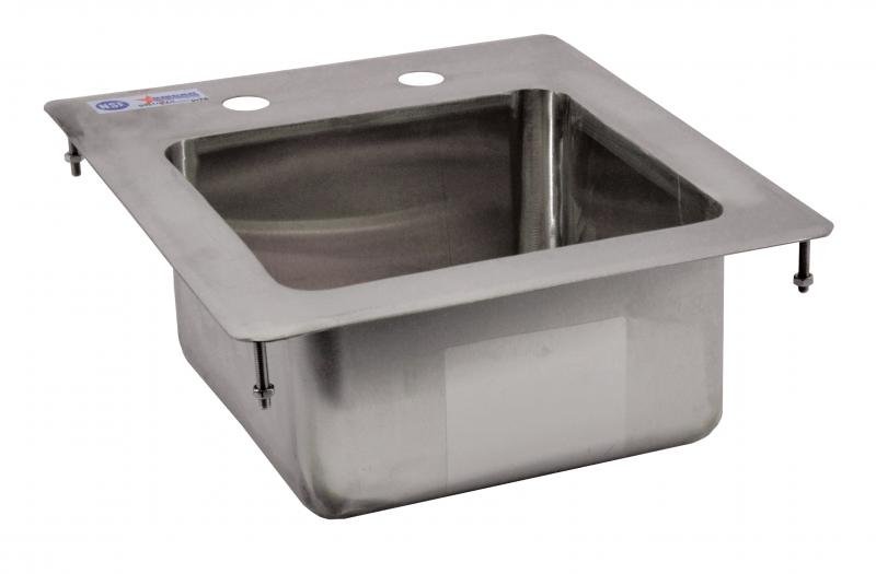 Omcan Stainless Steel Single Drop in Sink with Flat Top 9″ x 9″ x 5″ 39778