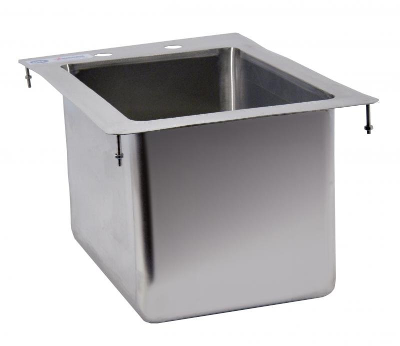 Omcan Stainless Steel Single Drop in Sink with Flat Top 10″ x 14″ x 10″ 39780