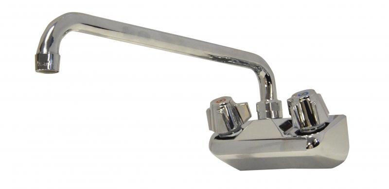 Deck Mount 4" on Center Faucet with 12" Spout for Commercial Bar Sink 26085