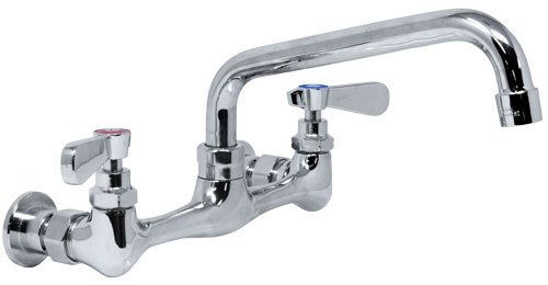 Compartment Sink 8" on Center Faucet Taps with 10" Spout for 18″ x 18″ / 18″ x 21″ One & Two Tub Sinks and Space Saver Sinks 39256