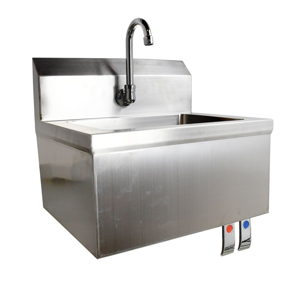 20" x 16" x 16" Fabricated Stainless Steel Hand Sink with Knee Valve Assembly 46319