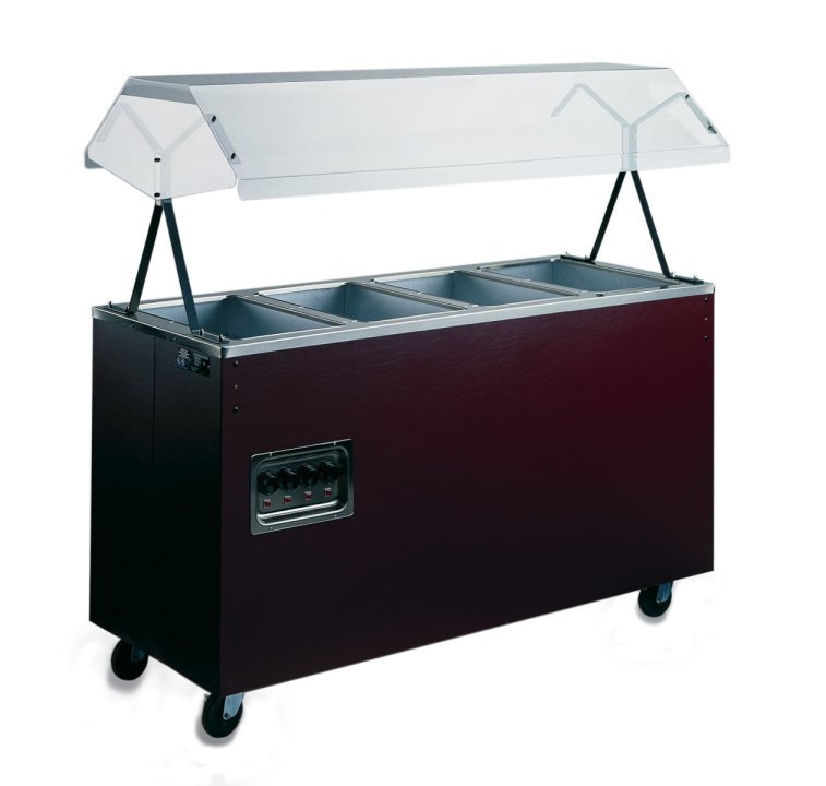 Economy Portable™ 46" 2-Series Hot Food Station with open storage in granite 3 Well or Pan Size 38728