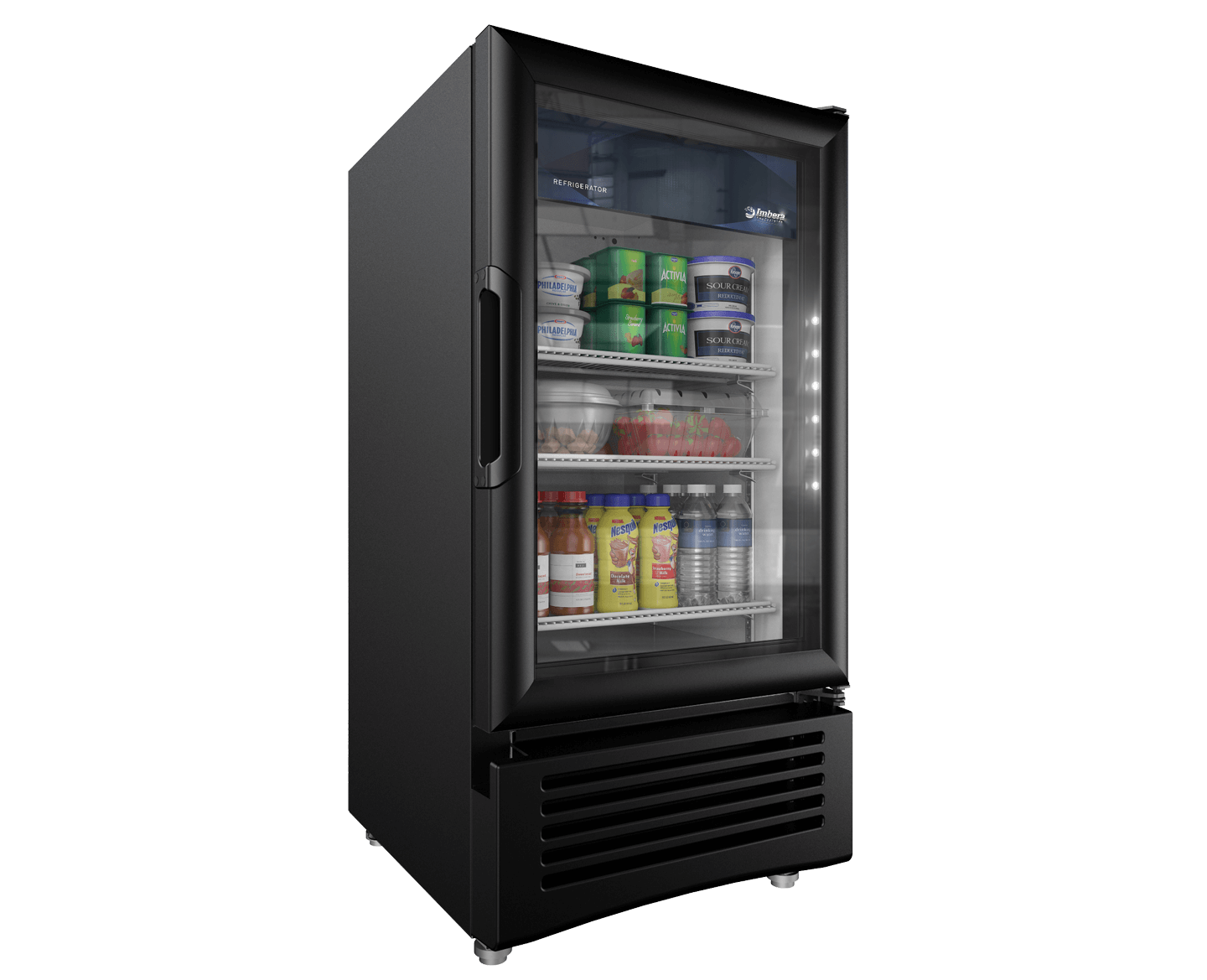 19" W Refrigerated 1 Glass Door Countertop 3 Shelves Cooler Imbera VR04-HC