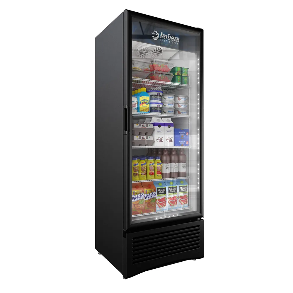 19.2 CuFt Single Glass Door 5 Shelves Cooler Imbera G319-HC