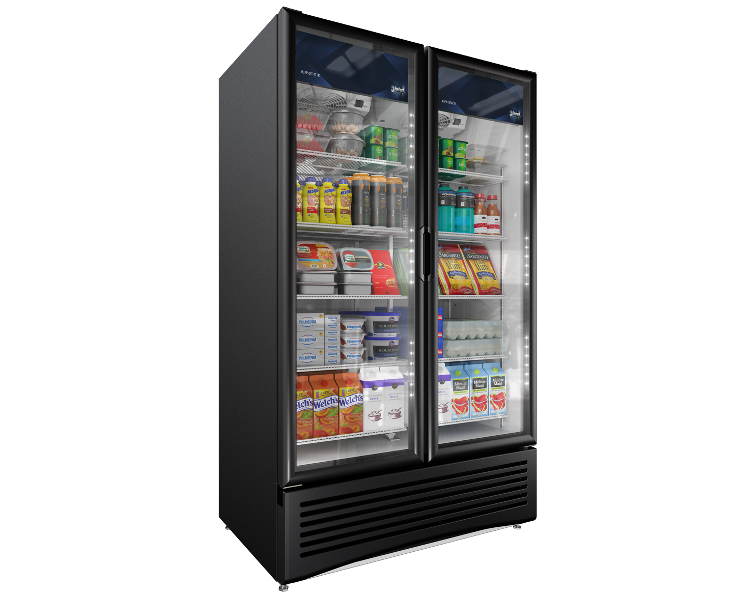 23.81 CuFt Glass 2 Door 10 Shelves Cooler Imbera VRD-37-HC