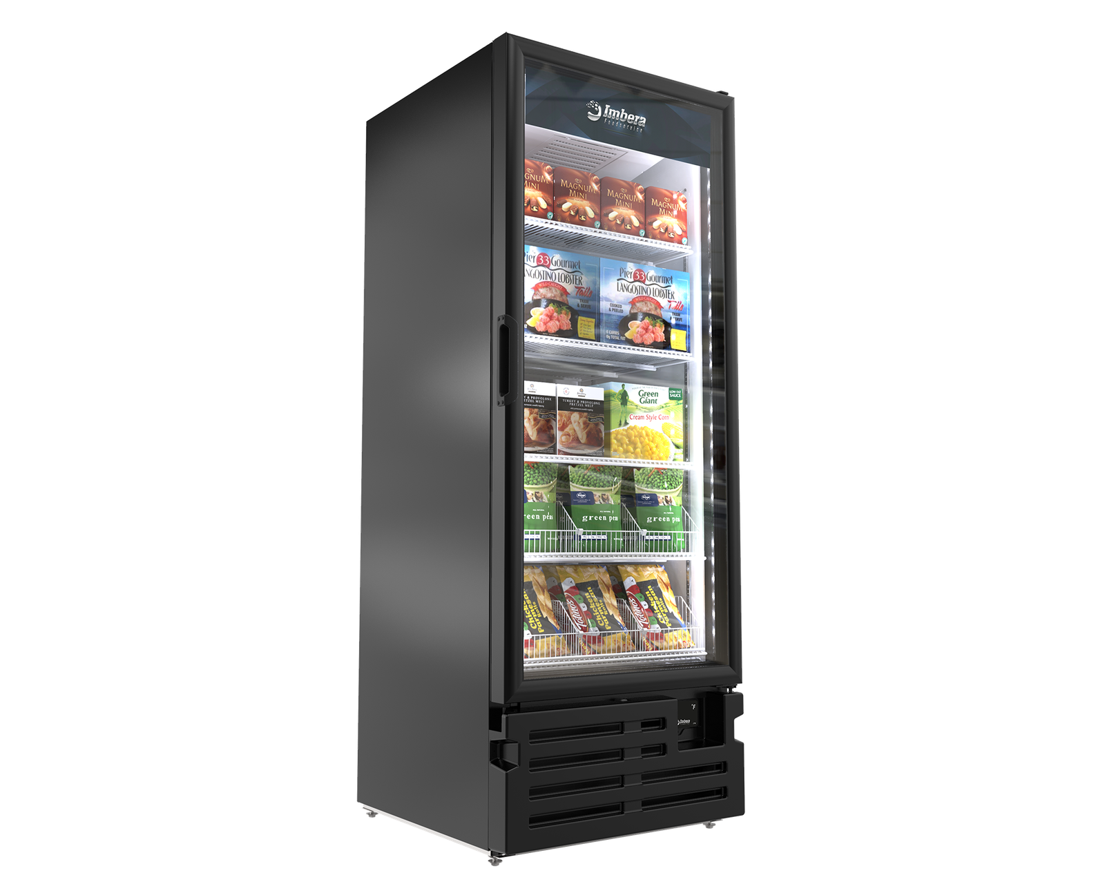 23.3 CuFt Single Glass Door 5 Shelves Cooler Imbera VFS24