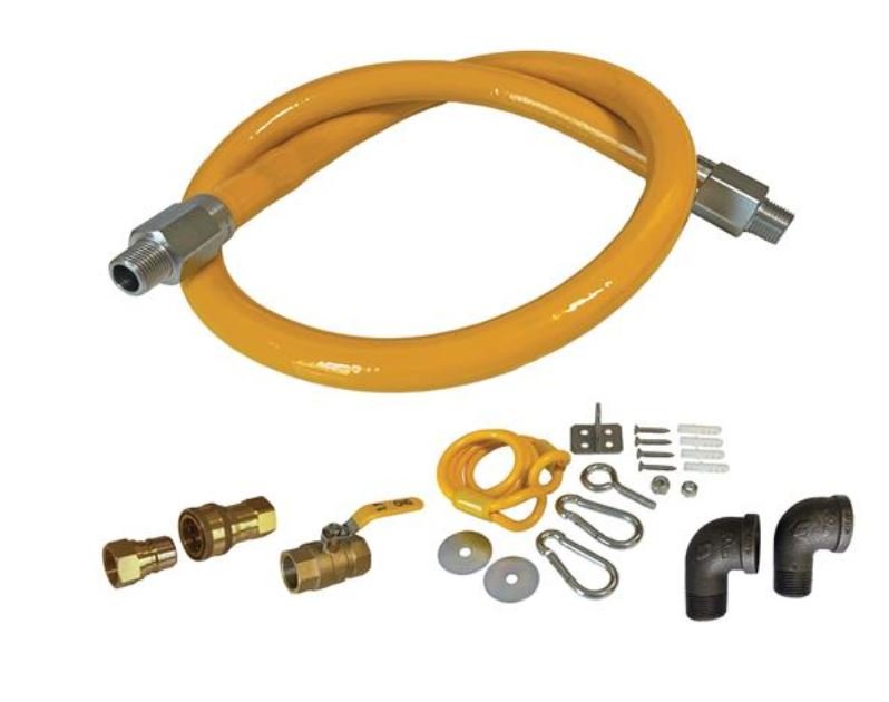 Component Hardware 3/4" x 48" ENCORE Gas Hose Connector Kit -US - GHM-034KTU148