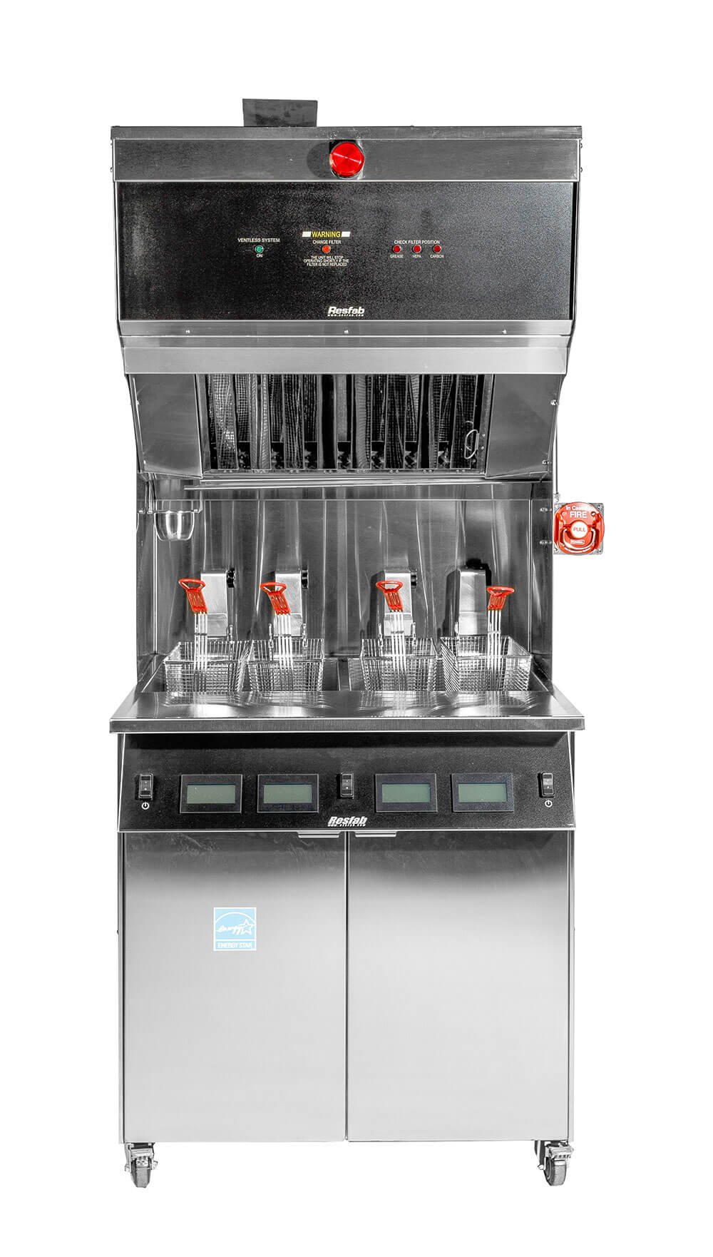 Resfab Electric Floor Deep Fryer Ventless with Auto Lift MB-502ATVN