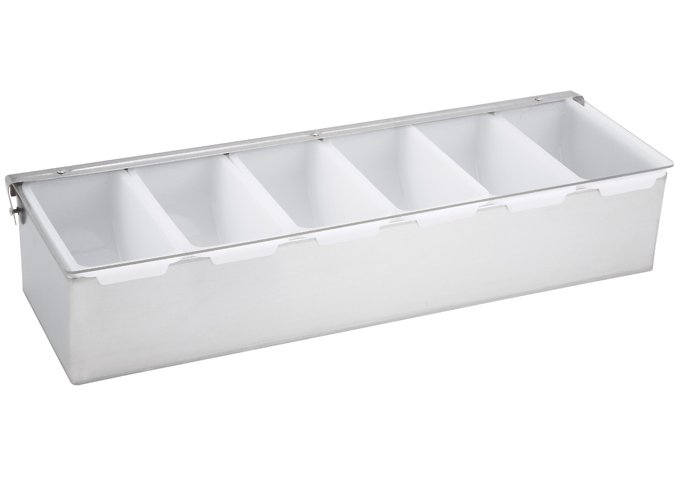 Winco Condiment Holder with Stainless Steel Base CDP-6