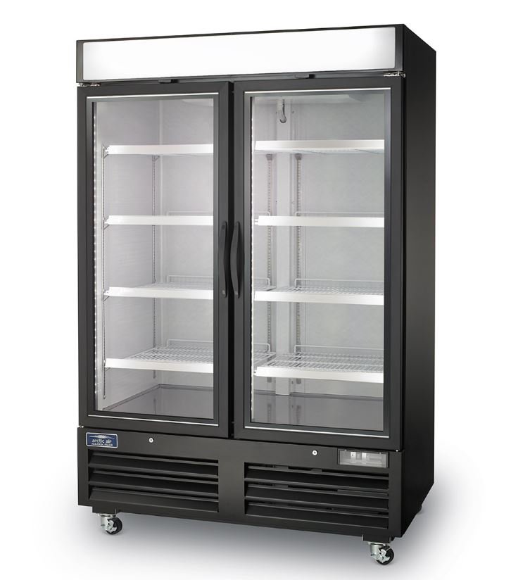 Arctic Air 2 Door Glass Reach In Display Freezer AFGDM49