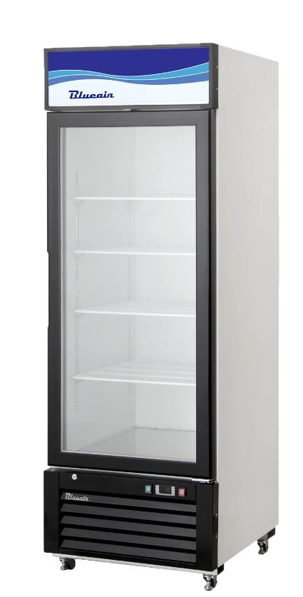 12 CuFt Glass 1 Door Blue Air 12 CuFt Merchandiser Refrigerator BKGM12-HC