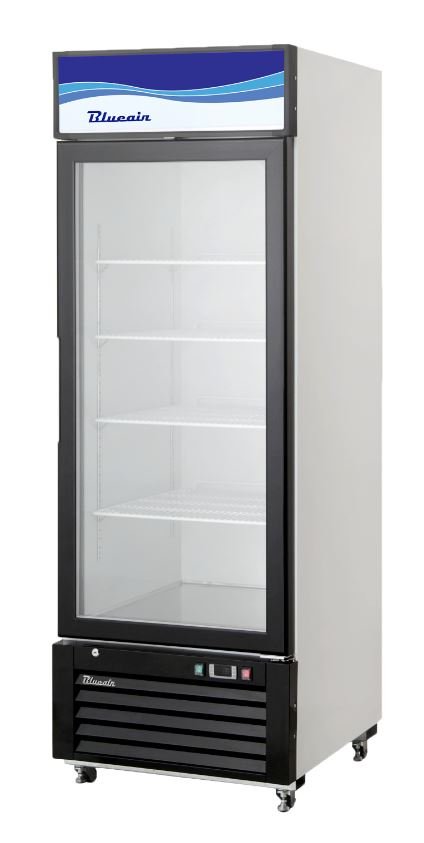 14 CuFt Glass 1 Door Blue Air 14 CuFt Merchandiser Refrigerator BKGM14-HC