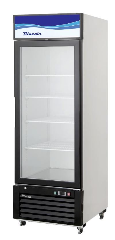 23 CuFt Glass 1 Door Blue Air Merchandiser Refrigerator BKGM23-HC