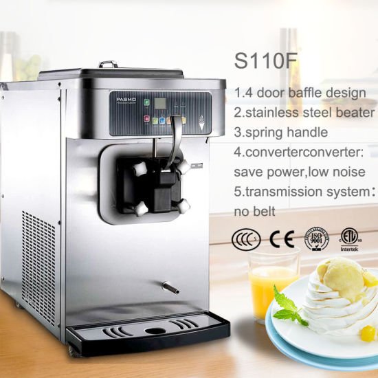 Commercial Countertop Soft Serve Ice Cream Machine 1 Flavor 20L/Hour 208-230 Volt 1 Phase Power S110FA2