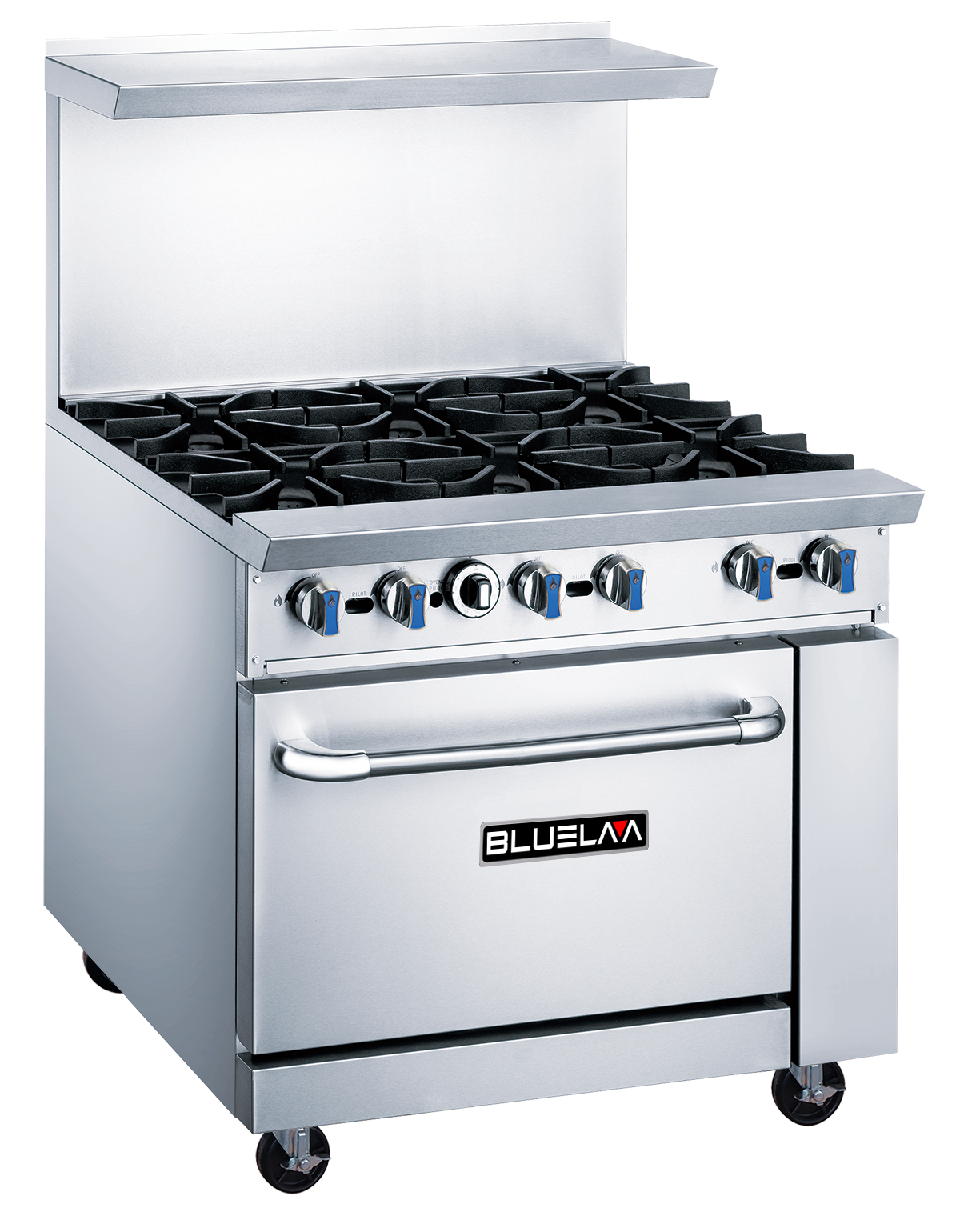 36" Wide Gas 6 Burner Range Oven NG or LP Gas BLR36-6B