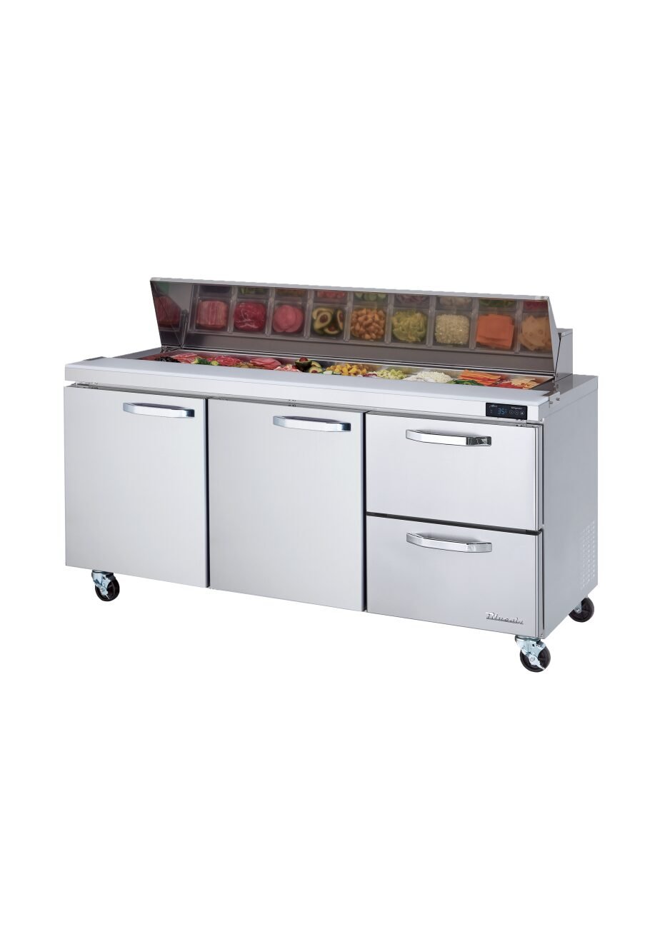 Blue Air 72" Sandwich Prep Table Right Drawers BLPT72-D2R-HC
