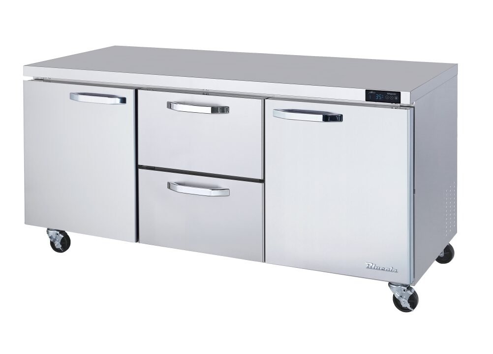 72" Blue Air Undercounter Refrigerator 2 Middle Drawers BLUR72-D2M-HC