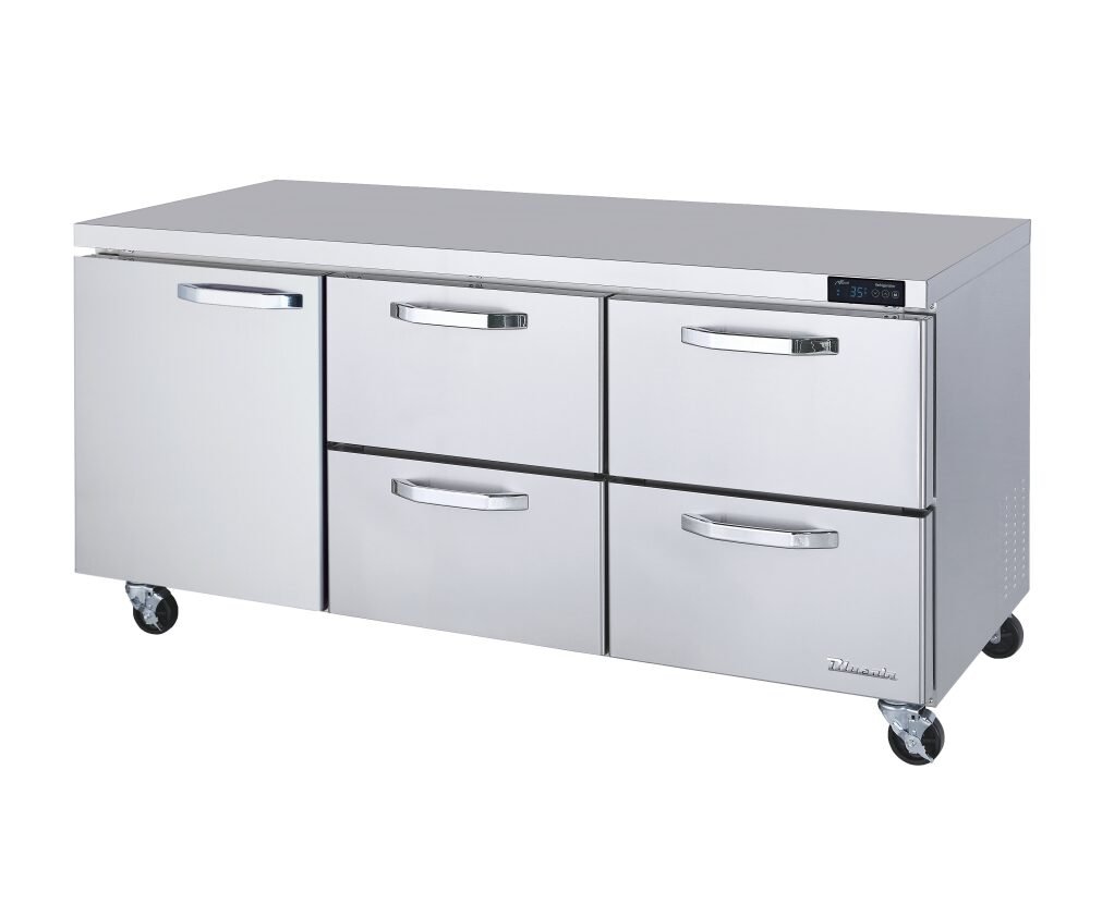 72" Blue Air Undercounter Refrigerator 4 Right Drawers BLUR72-D4RM-HC