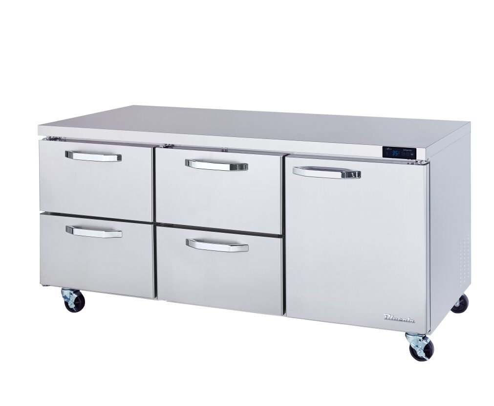 72" Blue Air Undercounter Refrigerator 4 Left Drawers BLUR72-D4LM-HC