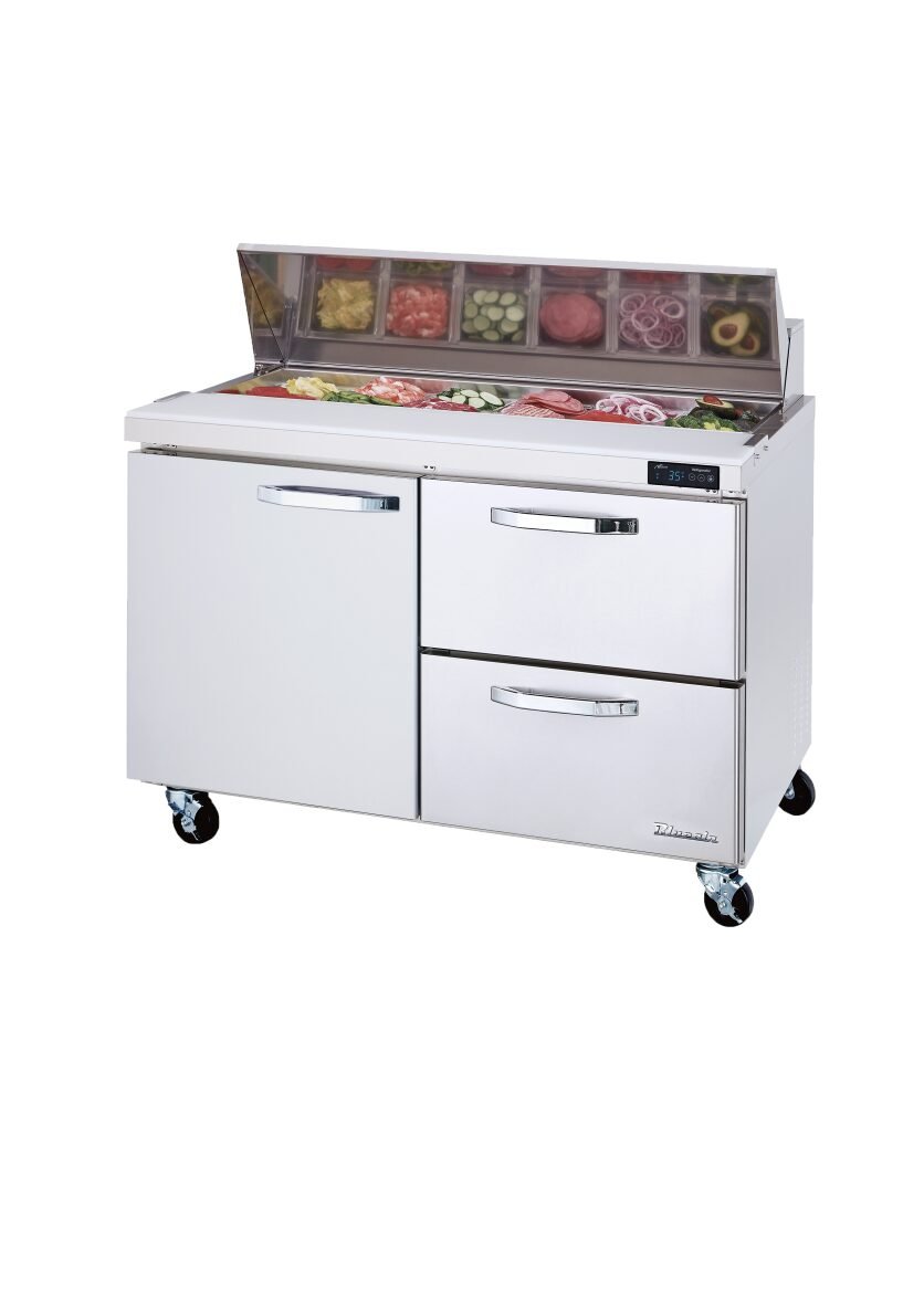 Blue Air 60" Sandwich Prep Table Right Drawers BLPT60-D2R-HC
