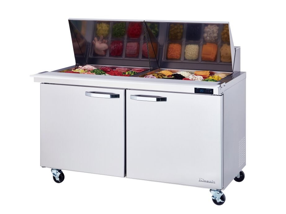 60" Blue Air Mega Top Sandwich Prep Table 2 Doors BLMT60-HC