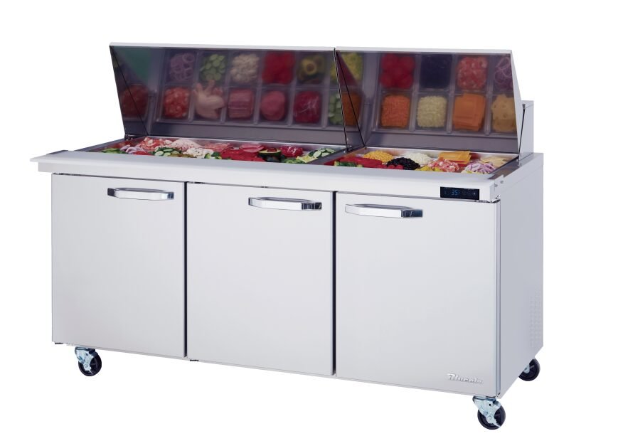 Blue Air 72" Mega Top Sandwich Prep Table 3 Doors BLMT72-HC