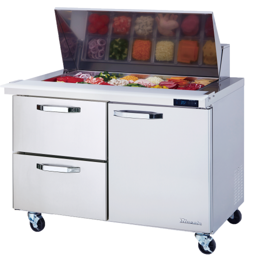 Blue Air 60" Mega Top Sandwich Prep Table Left Drawers BLMT60-D2L-HC