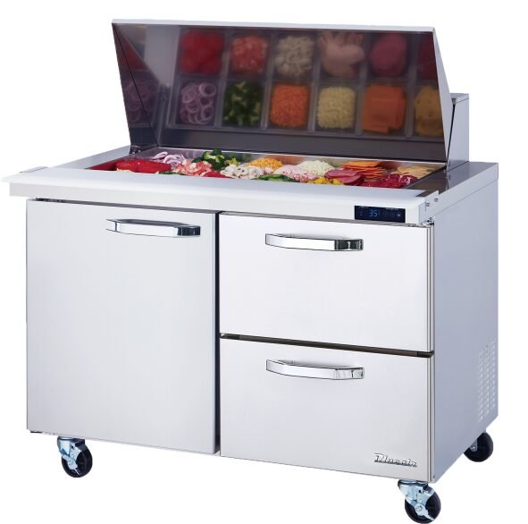 Blue Air 60" Mega Top Sandwich Prep Table Left Drawers BLMT60-D2R-HC
