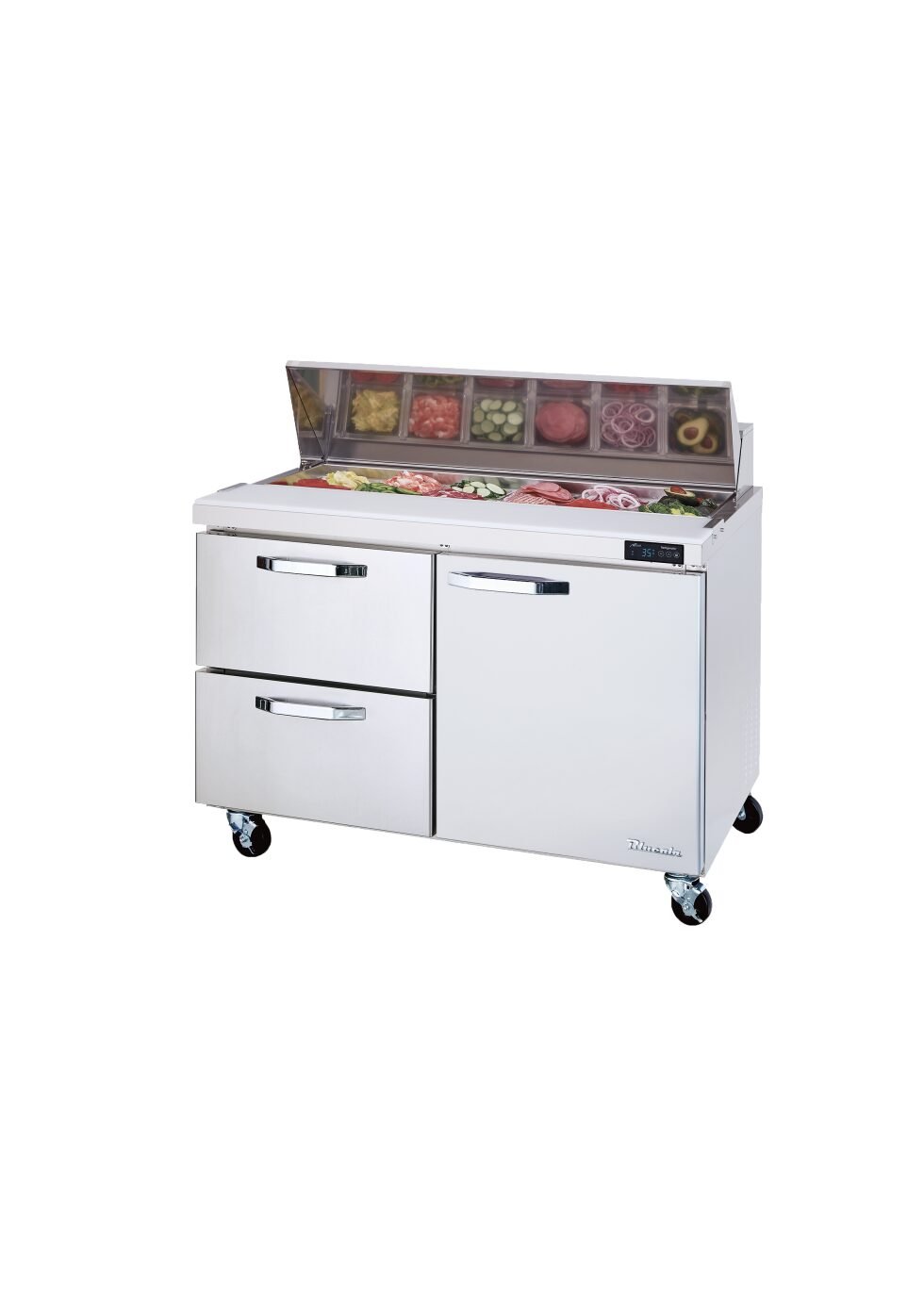 Blue Air 60" Sandwich Prep Table Left Drawers BLPT60-D2L-HC