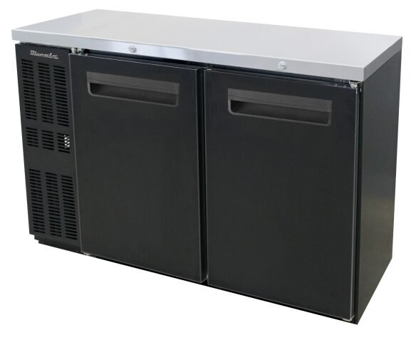 Blue Air 48" Narrow Back Bar Solid 2 Door Locking Cooler BNB-48BT-HC