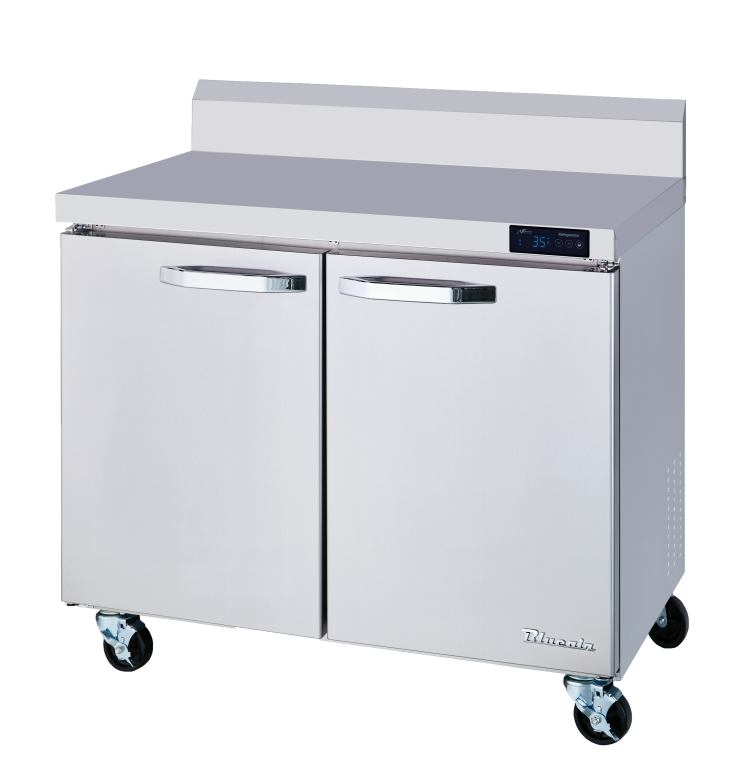 36" Blue Air Worktop 2 Door Solid SS Freezer BLUF36-WT-HC