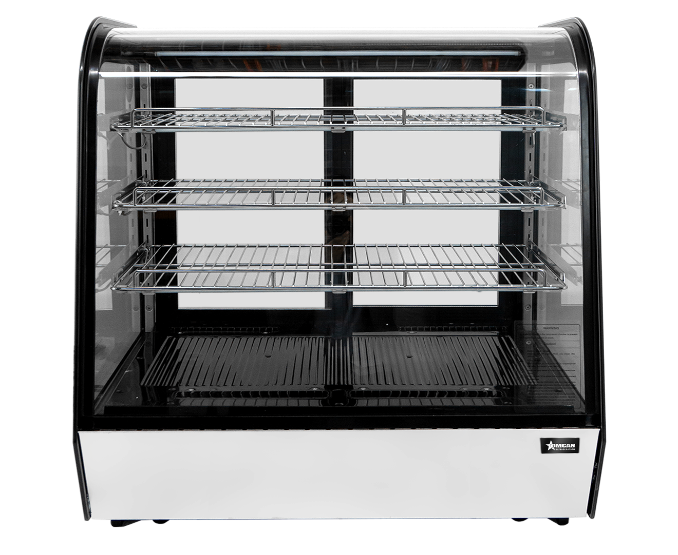 35″ Countertop Curve Glass Refrigerated Display with 6.5 cu.ft. (186 Liters) Capacity – 110-120V, 350W Omcan 47966
