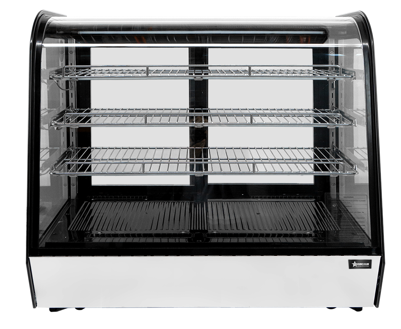 60″ Countertop Curve Glass Refrigerated Display with 10 cu.ft. (277 Liters) Capacity – 110-120V, 800W Omcan 47968