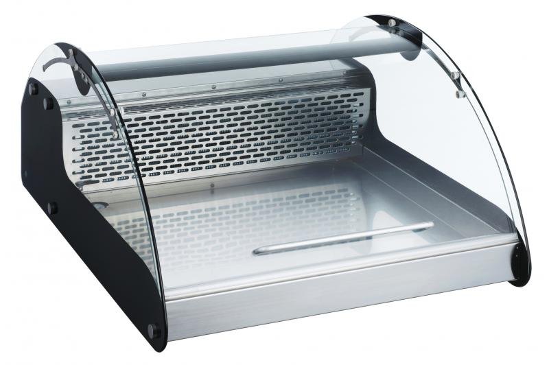 27″ Curved Glass Countertop Refrigerated Display with 118L Capacity Omcan 43074