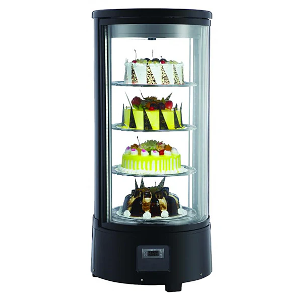 18″ Countertop Cylindrical Refrigerated Showcase with 2.54 cu.ft/72 L capacity Omcan 39552