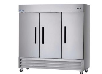 Arctic Air 72 CuFt 3 Door Solid SS Reach-In Refrigerator Cooler AR72 115V