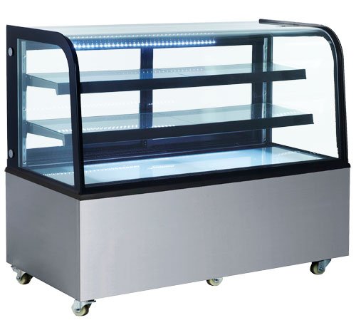 60" Curved Edge Refrigerated Floor Standing Display Case Cooler 17.7 cu.ft/500L 47105