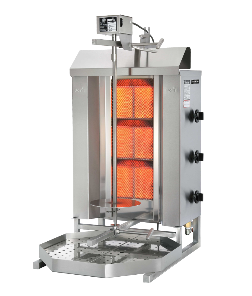 Potis MU GD3 40 kg Natural Gas Vertical Broiler / Shawarma Machine with 3 Burners | Trento – 28,500 BTU 49160