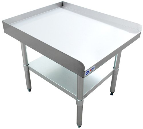 30″ x 24″ Stainless Steel Equipment Stand with Galvanized Undershelf and Legs 22057