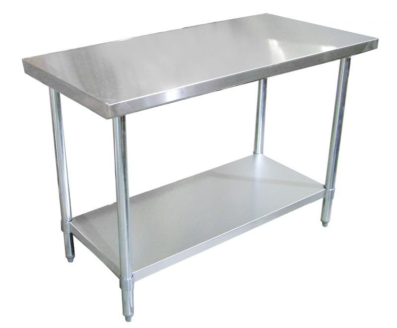 Omcan 18″ x 24″ Stainless Steel Work Table with Galvanized Legs and Undershelf 24196