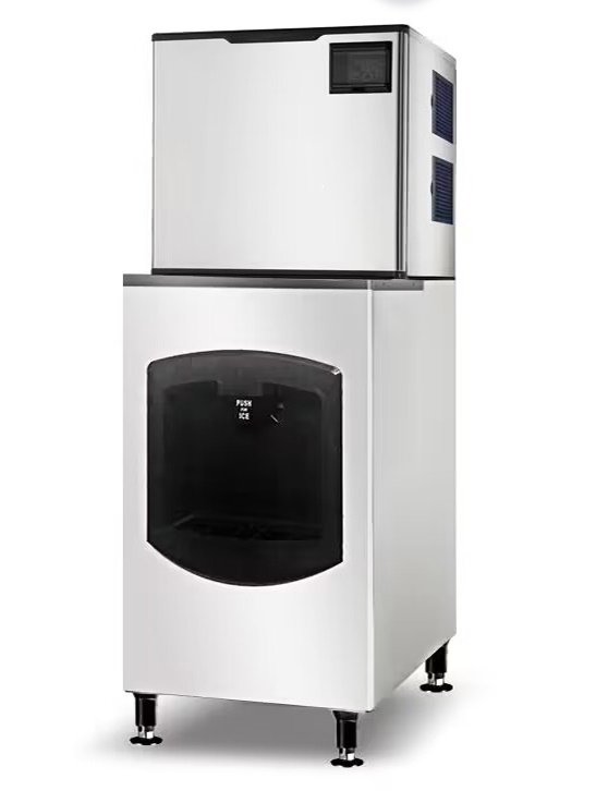 Commercial Hotel Ice Machine with Dispenser 30" Wide 220lb (90kg) Bin Capacity, 500lb / 24 hours - 48350