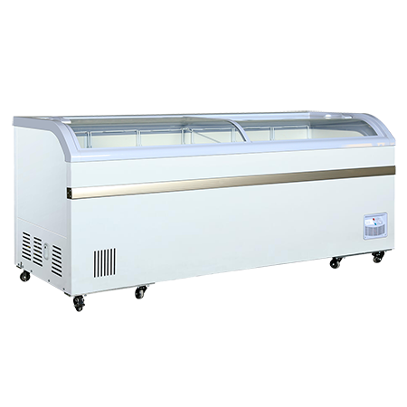 79″ Curved Glass Top Novelty Ice Cream Freezer FCCG-79-V