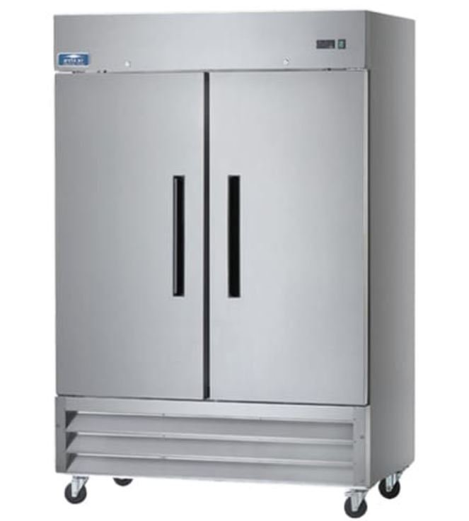 Clearance Arctic Air 49 CuFt 2 Door Solid SS Reach In Freezer AF49