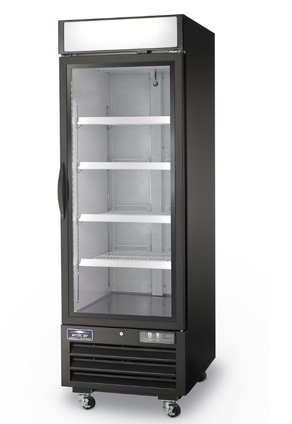 Clearance Arctic Air 23 CuFt 1 Door Glass Display Reach In Freezer AFGDM23