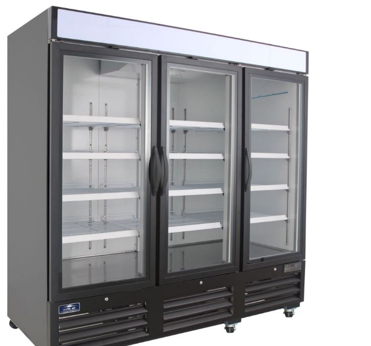 Clearance Arctic Air Upright Glass 3 Door Freezer Merchandiser AFGDM72