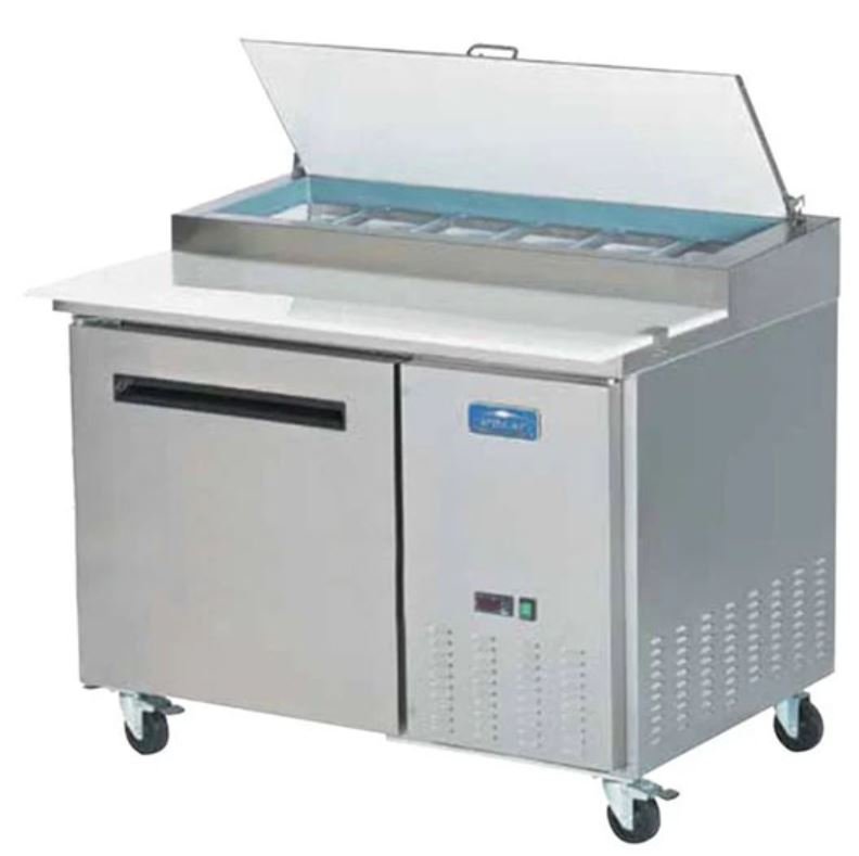 Clearance Arctic Air 48" 1 Door Solid SS Pizza Prep Table Cooler APP48R