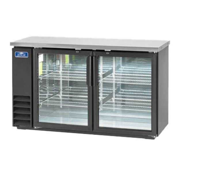 Clearance Arctic Air 48" 2 Door Glass Back Bar Refrigerator Cooler ABB48G