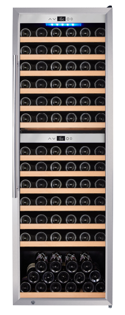 Vinovero 25-inch Dual Zone Wine Cooler with 126 Bottle Capacity and Stainless Steel Door 48526