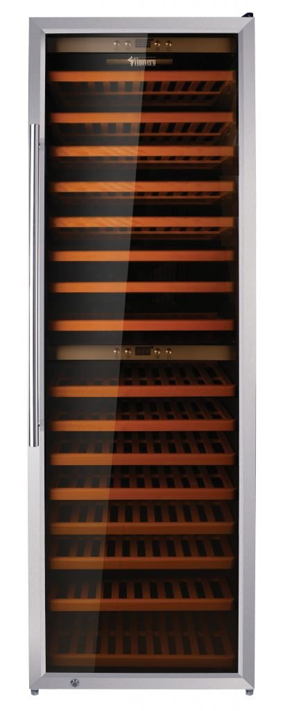 Vinovero 27-inch Dual Zone Wine Cooler with 181 Bottle Capacity and Stainless Steel Door 45258